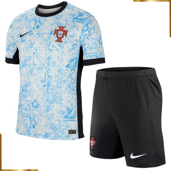 Camisetas de futbol Portugal Niño 2024 Segunda Equipacion baratas